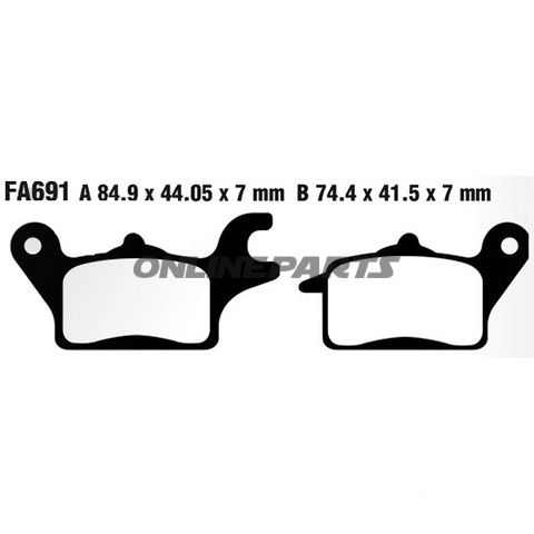 Bremseklods Sinter HH EBC til Honda C 125 A