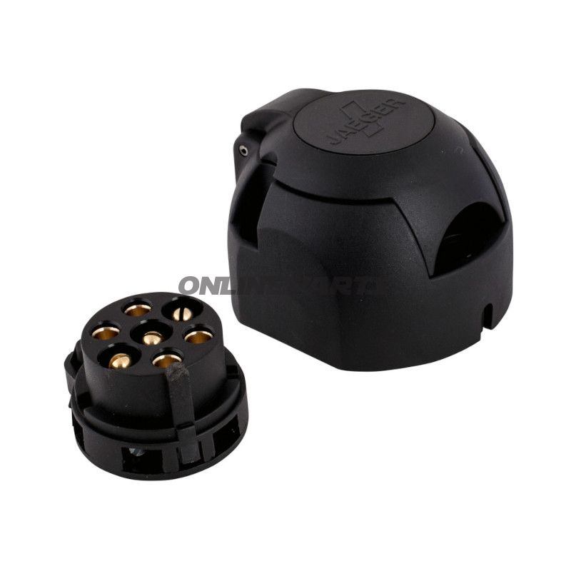 Stikdåse 7-polig 12V med 1 mikrobryter