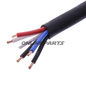 Kabel H05RR-für 5X1.5 schwarz Packung 1 Meter