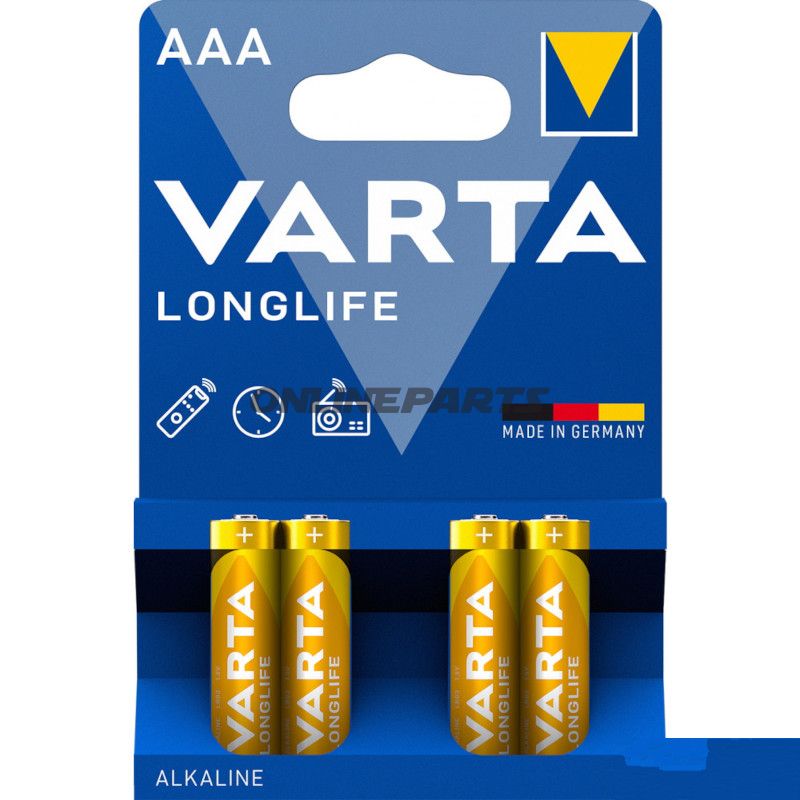 Enhedsbatteri Micro AAA Varta 4 stk. Blister Longlife