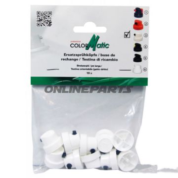 Sprøjtehoveder bredstråle 10 stykker Colormatic