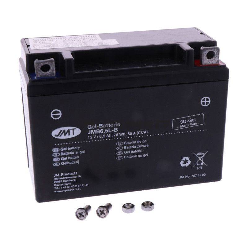 Batteri Motorcykel YB6.5L-B Gel JMT