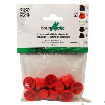 Sprøjtehoveder bredstråle 10 stykker Colormatic