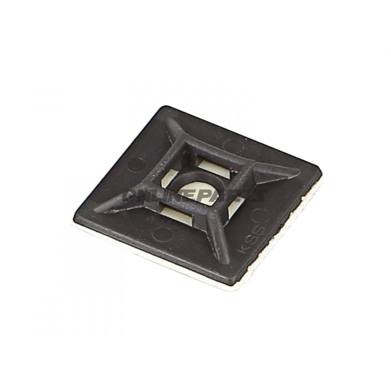 Klæbesokkel til kabelbindere sort pakke 100 stykker