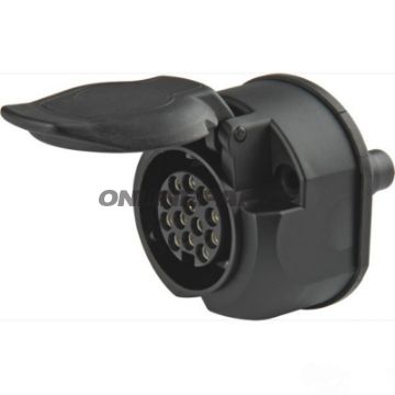 Stikdåse 13-polig 12V ID med tågelyskontakt + Gummidichtung