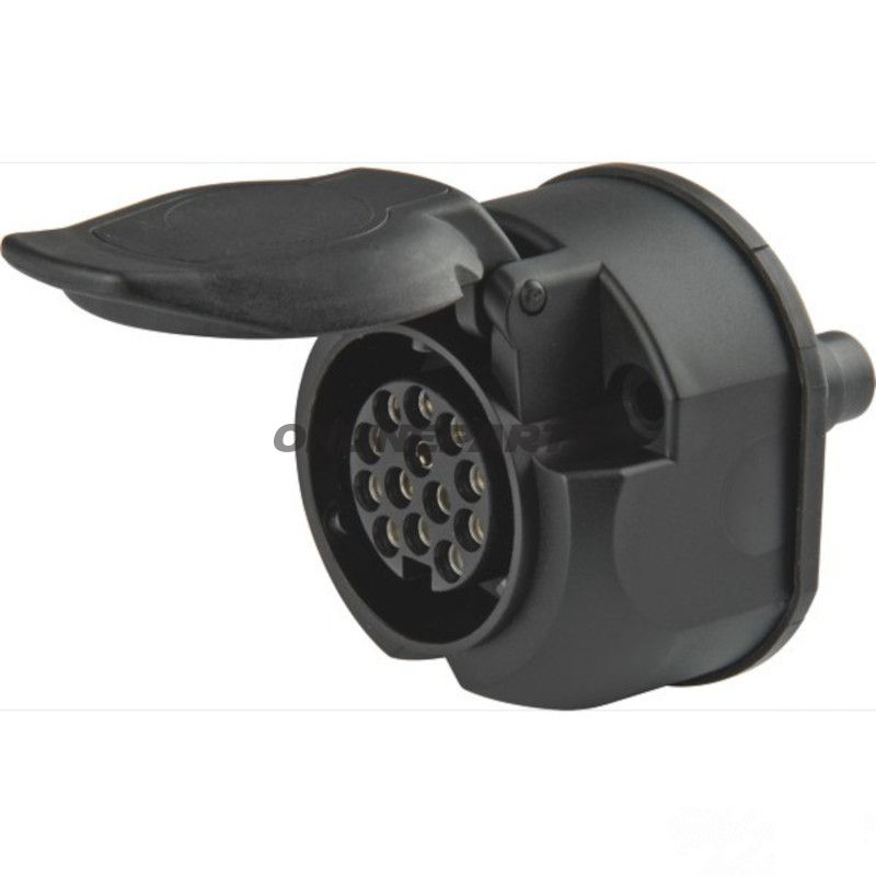 Stikdåse 13-polig 12V ID med tågelyskontakt + Gummidichtung