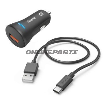 KFZ-LADESET Hama USB-C 3A Quick Charge 3.0