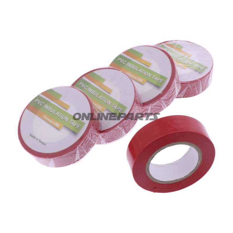 Isolierband 10 Meter rot JMP Packung 5 Stück