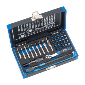 Spiralbohrer Bit+Bit Satz 38-teilig 1/4 6-Kant HSS-G M2