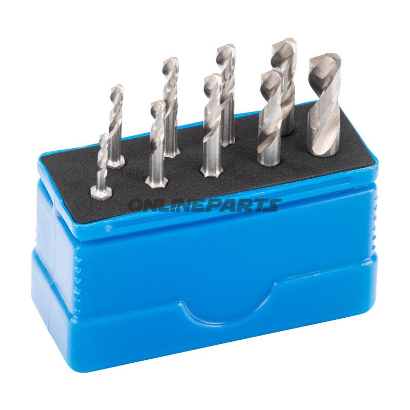 Spiralbohrer Bit Satz 9-teilig 1/4 6-Kant HSS-G M2