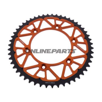 Kettenrad Twinstar 51Z Teilung 520 orange JT Innendurchmesser 125 Lochkreis 150