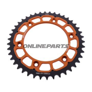 Kettenrad Twinstar 42Z Teilung 520 orange JT Innendurchmesser 125 Lochkreis 150