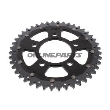 Tandhjul Dual 44Z tænder 525 sort ZF Indre diameter 080 Hulmønster 110 bl.a. Honda CRF 1100 L A