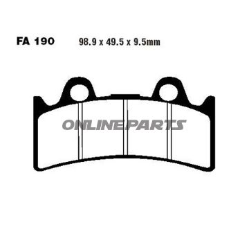 Bremseklods Sinter EPFA EBC  bl.a. Yamaha FZR 1000