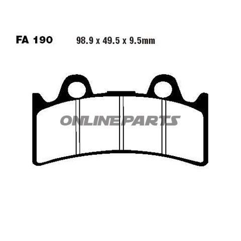 Bremseklods Sinter EPFA EBC  bl.a. Yamaha FZR 1000