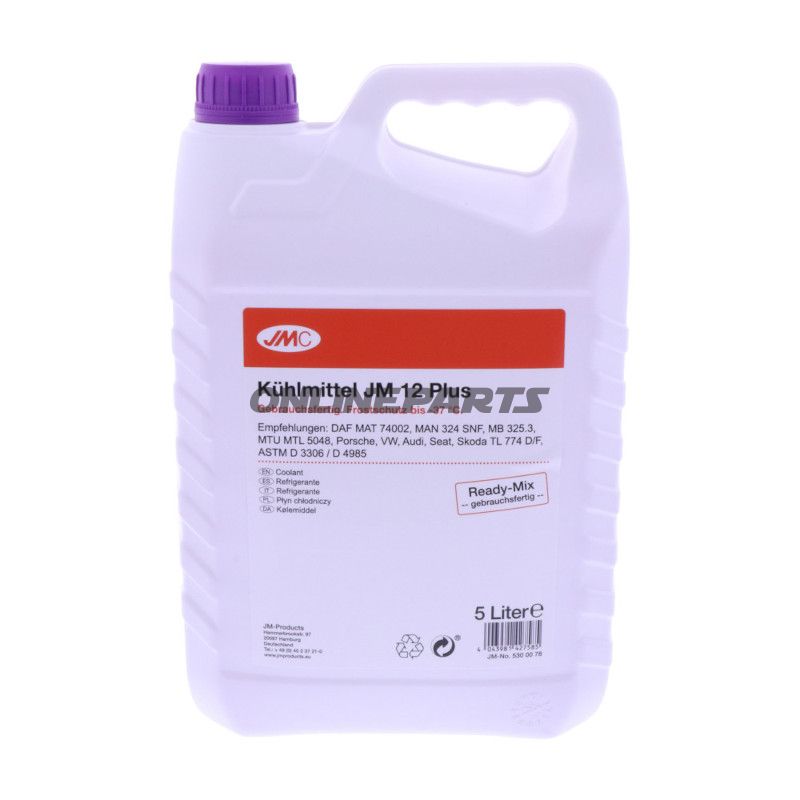 KØLEVÆSKE JM 12+ 5L JMC MED FROSTBESKYTTELSE KLAR TIL BRUG