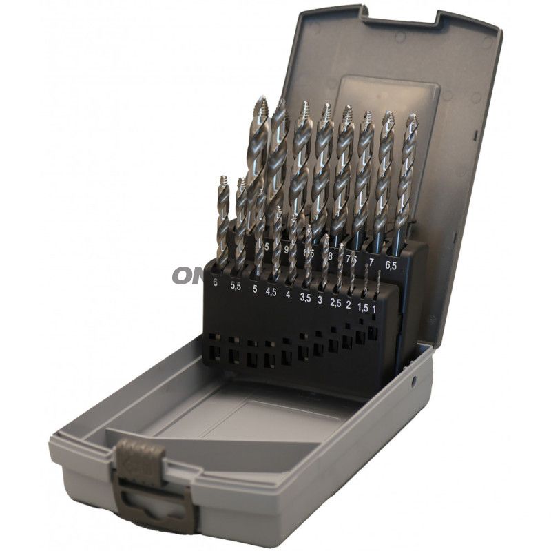 TRIN SPIRALB KIT 19 STK HSSG M2 1-10 mm