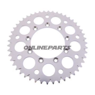Legering tandhjul 48T pitch 520 sølv
