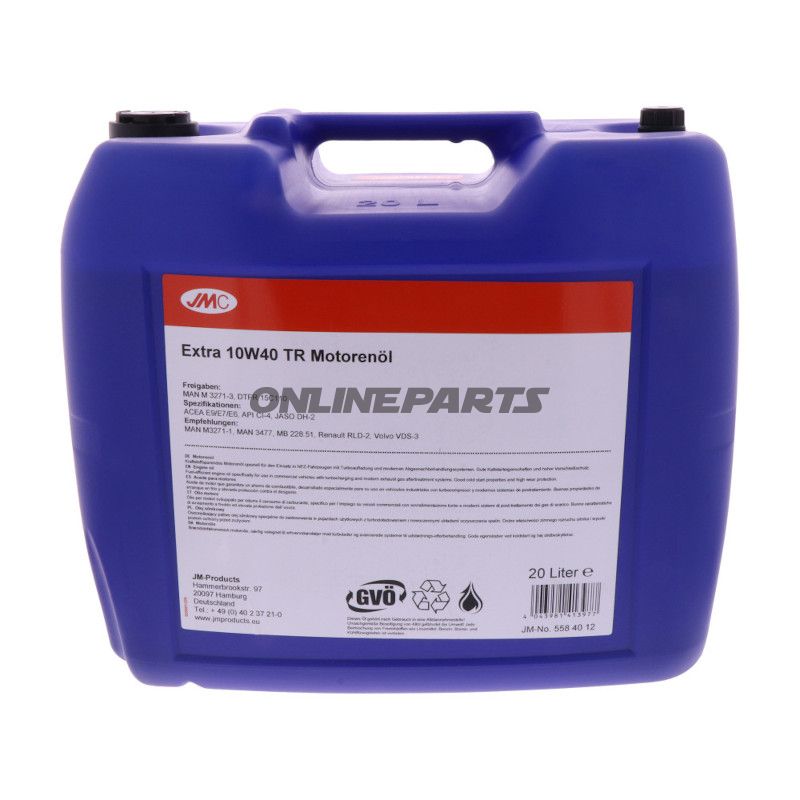 OEL MOT 10W40 TR 20L JMC EKSTRA
