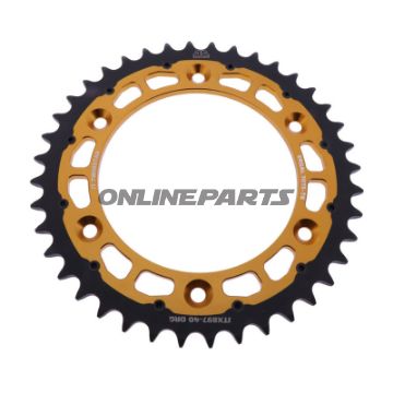 Bagtandhjul Twinstar 40Z deling 520 orange JT indvendig diameter 125 boltcirkel 150