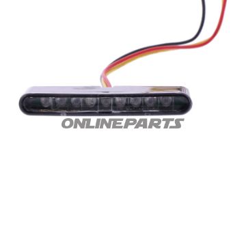 Baglygte LED klart glashus sort