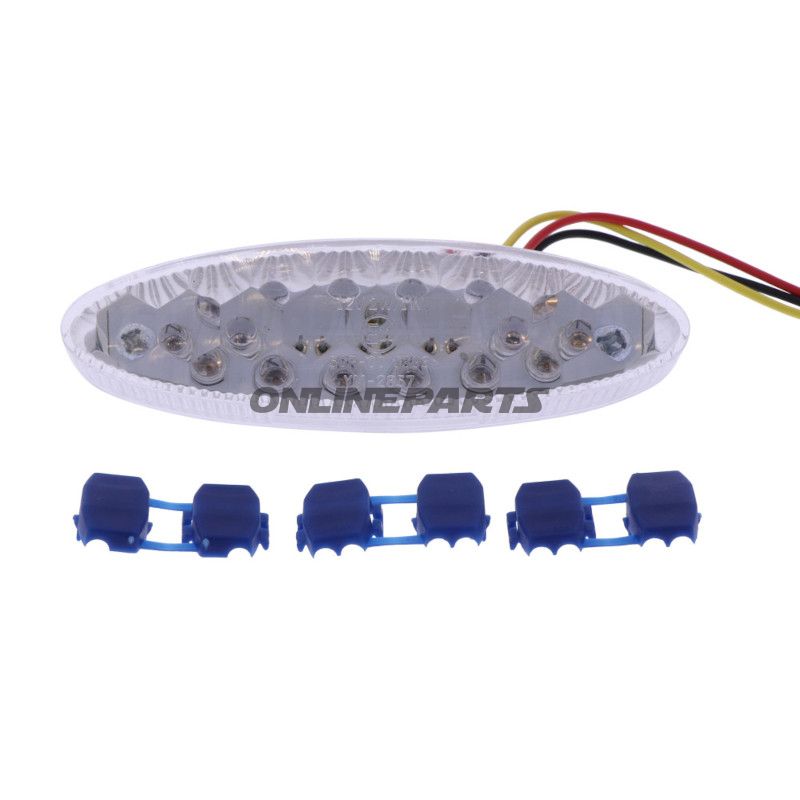 Baglygte LED klart glas