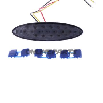 Baglygte LED røget glas