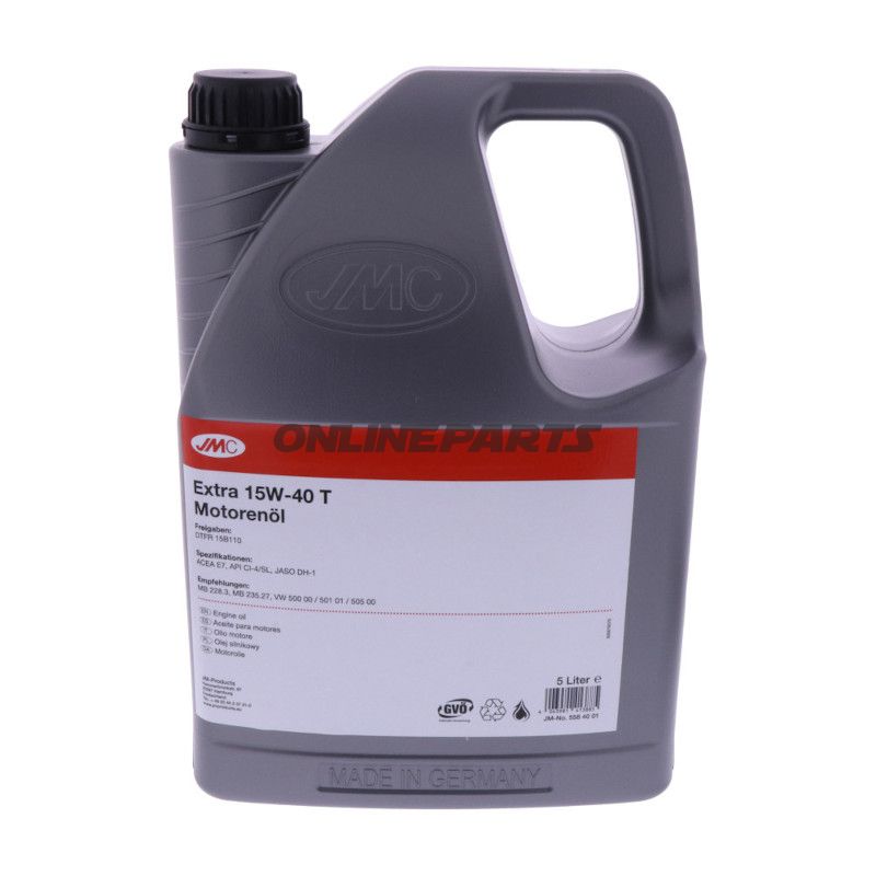 Motorolie 15W40 T 5 liter JMC ekstra