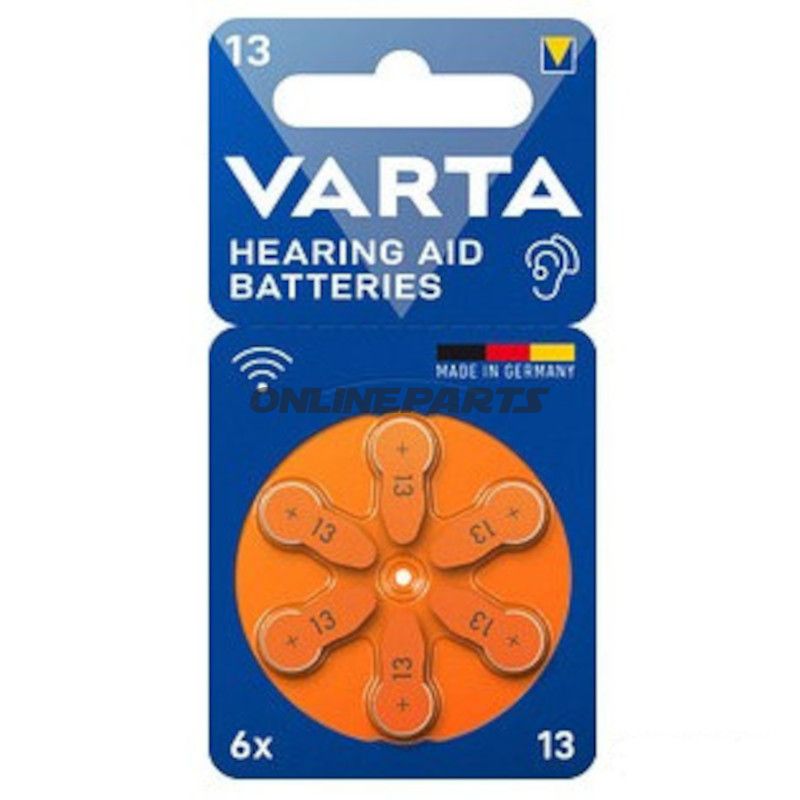 BATT GERAETE 13 VARTA 6ER BLI HØREAPPARAT PR48