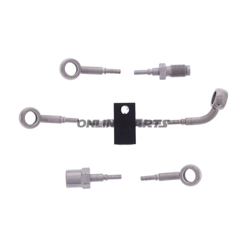 Bremseledningssæt stålflet med sølvforbindelse 4-delt