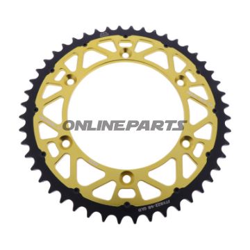 Bagtandhjul Twinstar 48Z deling 520 guld JT indvendig diameter 136 boltcirkel 156