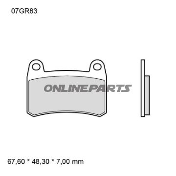 Bremseklods sintret foran SA Brembo Alternativ: 7370227
