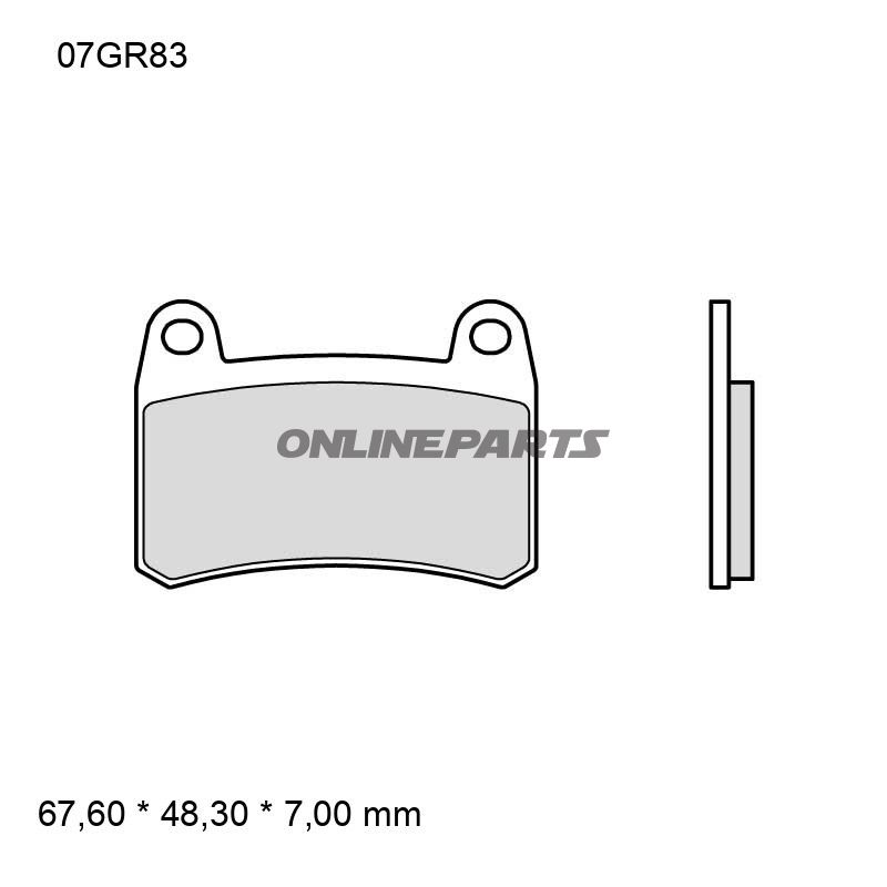 Bremseklods sintret foran SA Brembo Alternativ: 7370227