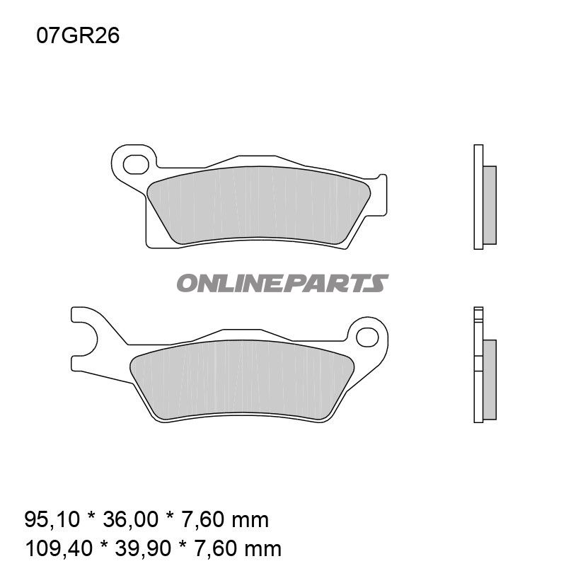 BREMSEKLODSER SINTRET OFF-ROAD SD BREMBO Alternativ: 7370018