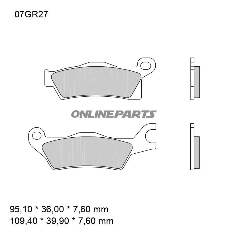 Bremseklods sintret SD Brembo alternativ: 7370102