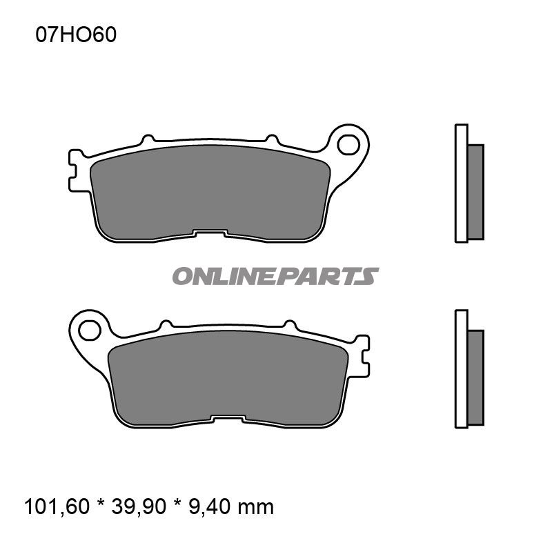 BREMSEKLODSER SINTRET VEJ BAG SP BREMBO ALTN 7320022