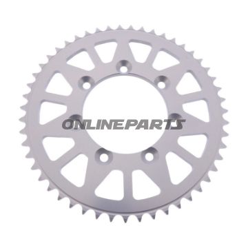 BAGESTE TANDHJUL ALUMINIUM 51 TAND PITCH 428 SØLV ESJOT INDVENDIG DIAMETER 085 BOLTAFSTAND 100