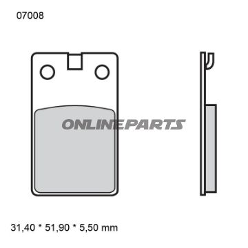 Bremsklotz CC Scooter Brembo Alternativer: 7370620