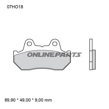BREMSEKLODSER SINTRET VEJ BAG SP BREMBO ALTN 7377017
