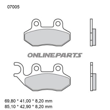 Bremsklotz CC Scooter Brembo Alternativer: 7321912