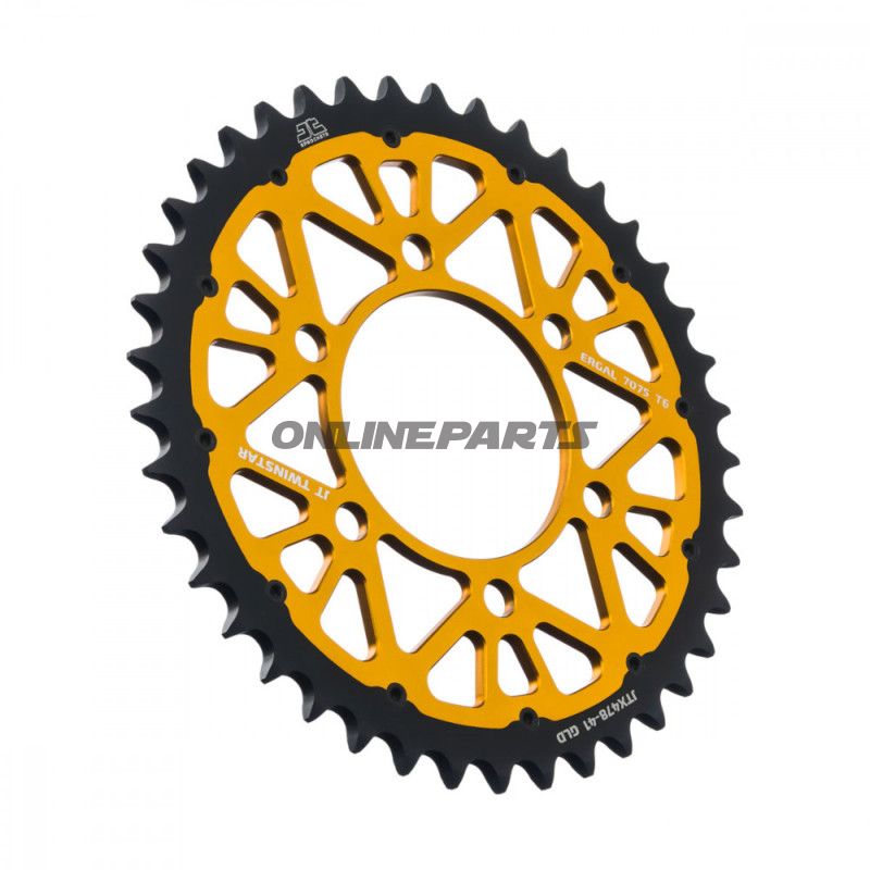 BAGESTE TANDHJUL TWINSTAR 41 TAND PITCH 520 GULD