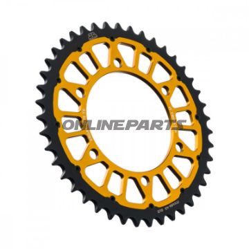 BAGESTE TANDHJUL TWINSTAR 43 TAND PITCH 520 GULD