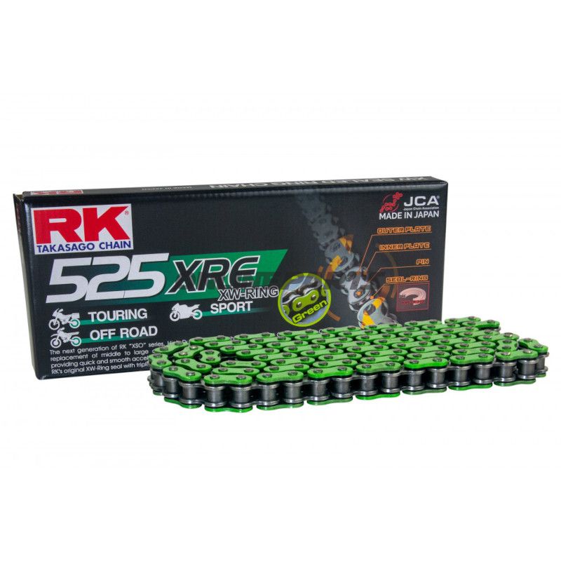 RK XW-RINGK GN525XRE/116 KÆDE ÅBEN W NITTELÅS