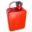 Rød benzindunk på en halv liter