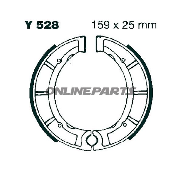 Bremsebakker med fjedre fra Ebc altn 7860380/7321797 bl.a. Yamaha XT 500