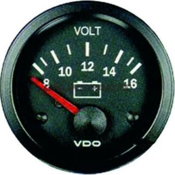 Voltmeter Vision 52 mm/8-16V