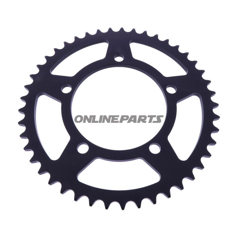 Alu-tandhjul 45 tænder deling 525 sølv Esjot indvendig diameter 110 boltcirkel 130.8