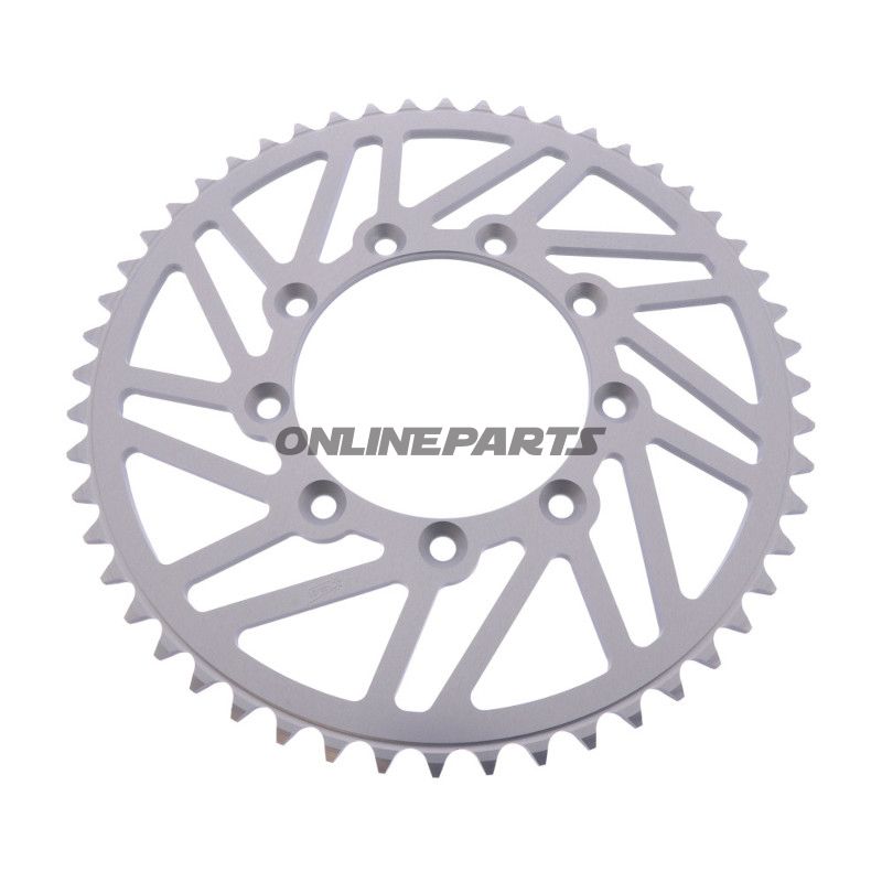 Alu-kædehjul 52T deling 520 sølv