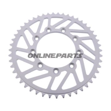 Alukædehjul 49T deling 520 sølv