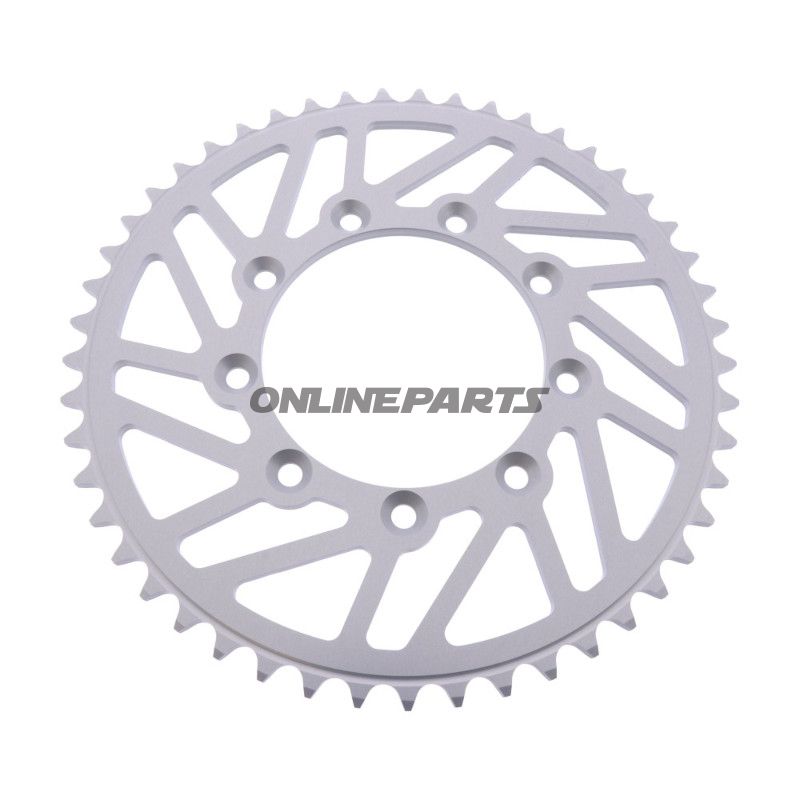 Alukædehjul 49T deling 520 sølv